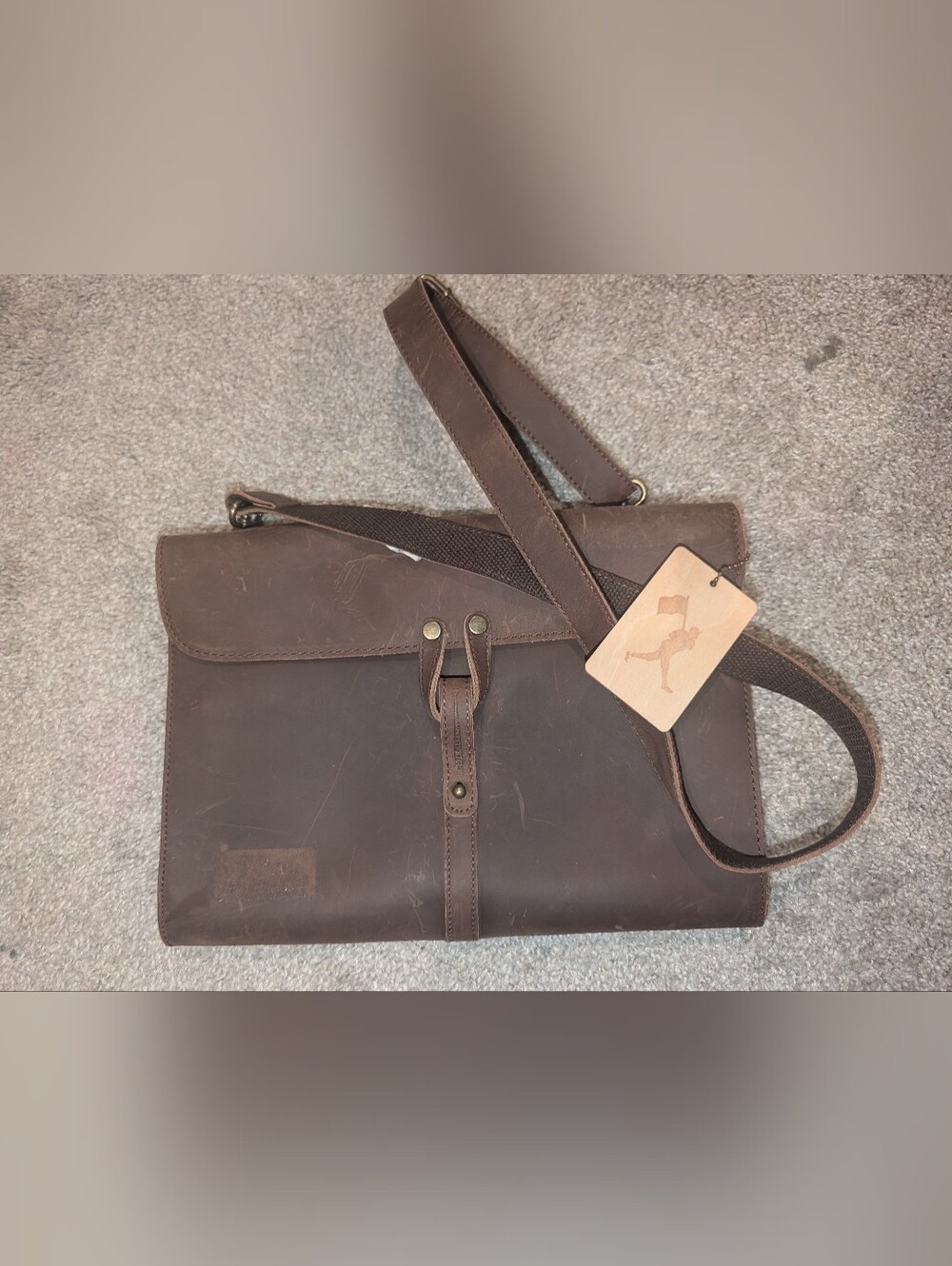 Baseballfan Genuine Leather Crossbody Bag Vintage Cowhide Baseball Glove Leather